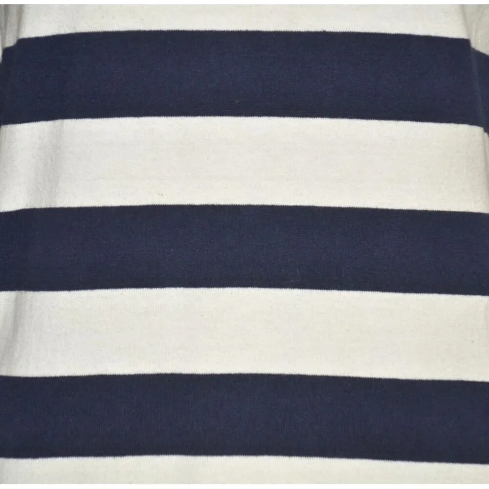Uniqlo 100% Cotton Blue Stripe Pocket Shift Tunic Dress XS Nautical Beach Pocket